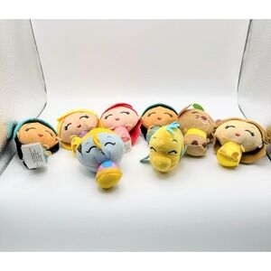 Disney Princess Teacup Plush 8pc Ariel Belle Jasmine Flounder Just Play